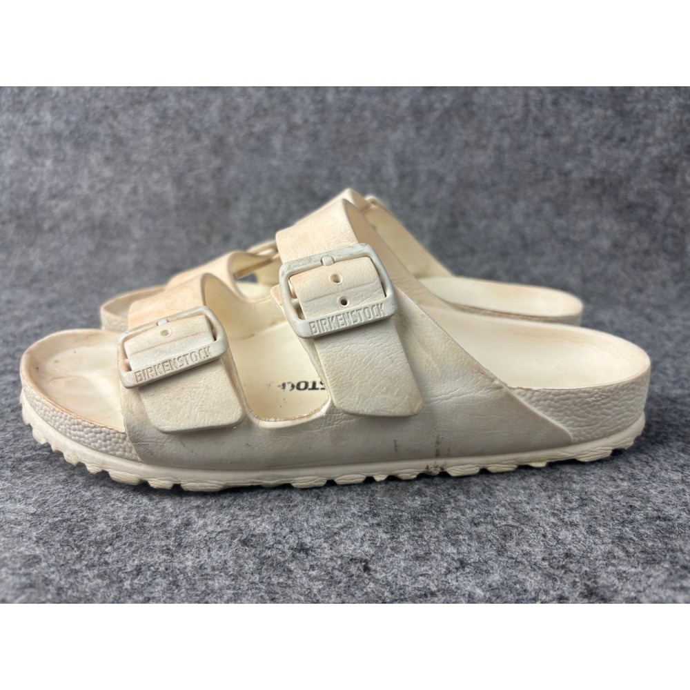 Birkenstock Arizona EVA Sandals Womens 38 Cream White Waterproof Double Strap